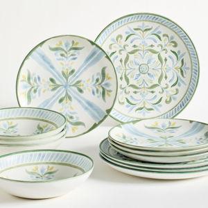 Chambray Tile Multi Stoneware Dinnerware Set