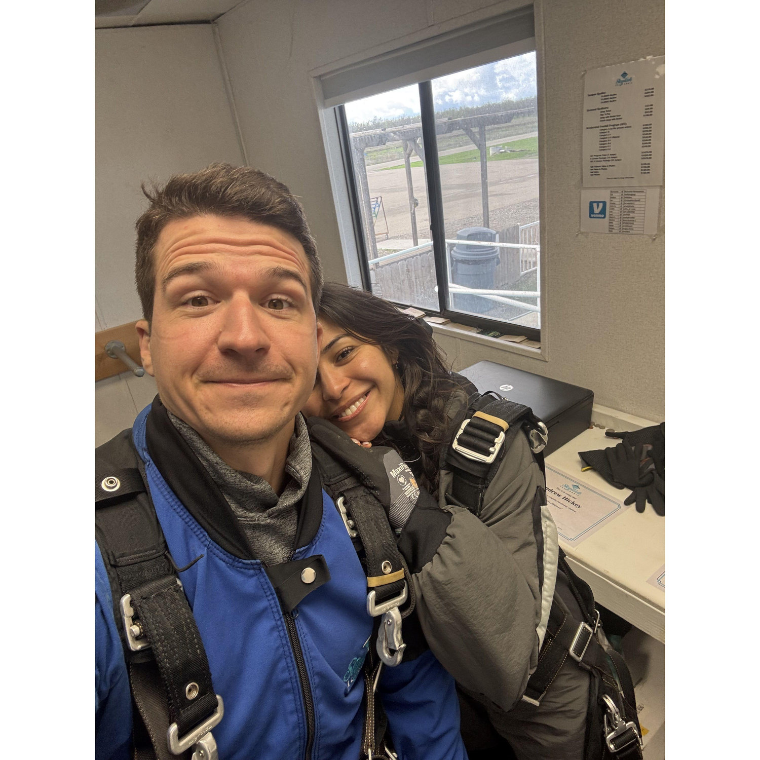 We not only fell for each other, but also out of a plane