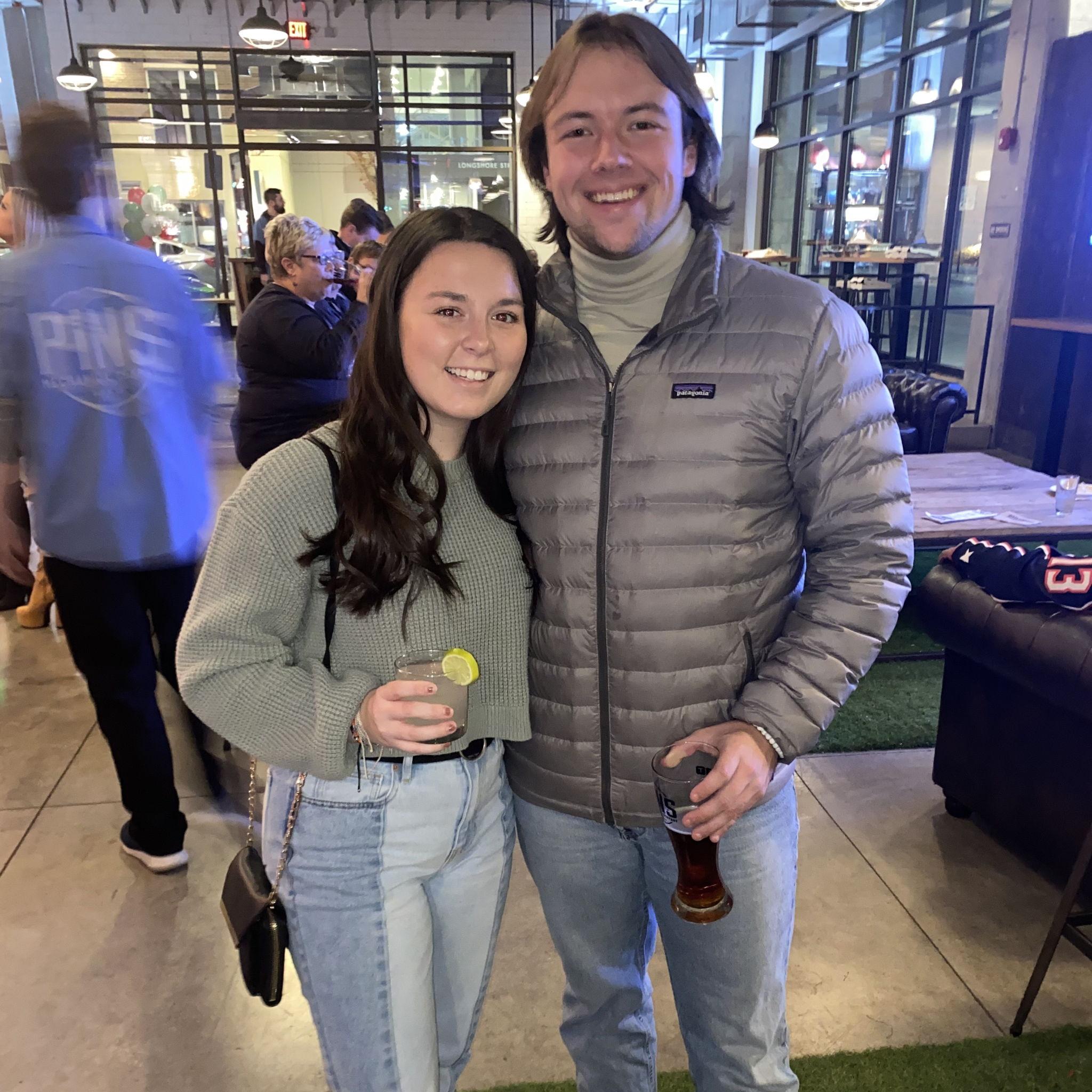 At Pins Mechanical for a holiday get-together, December 2021