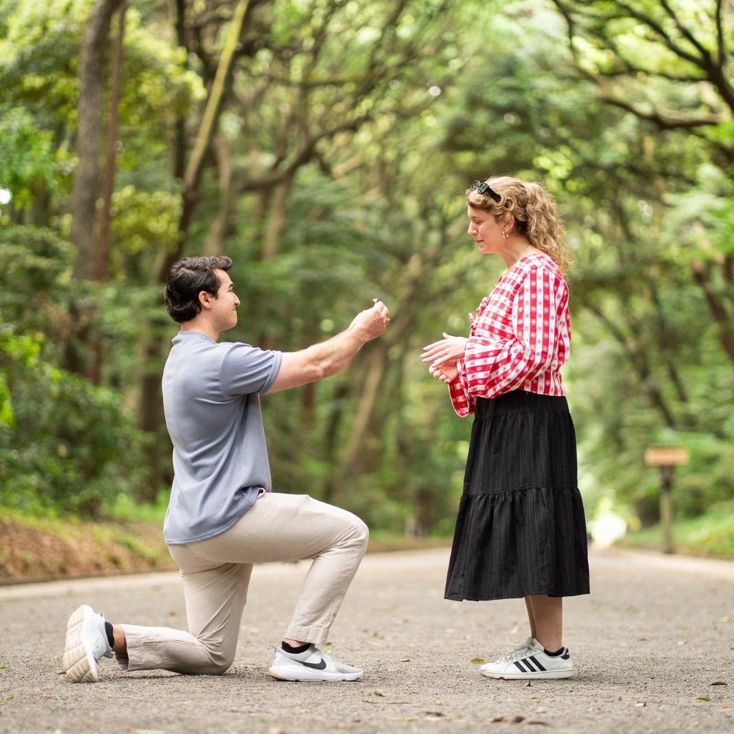May 23rd, 2025
The big day!! Ian proposed in Tokyo, Japan in the entrance to the Meiji Jingu shrine.