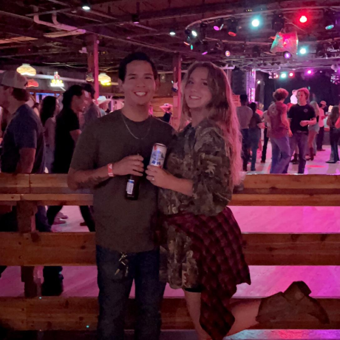 First time taking Anthony to the country bar to learn how to swing dance! Still a work in progress!