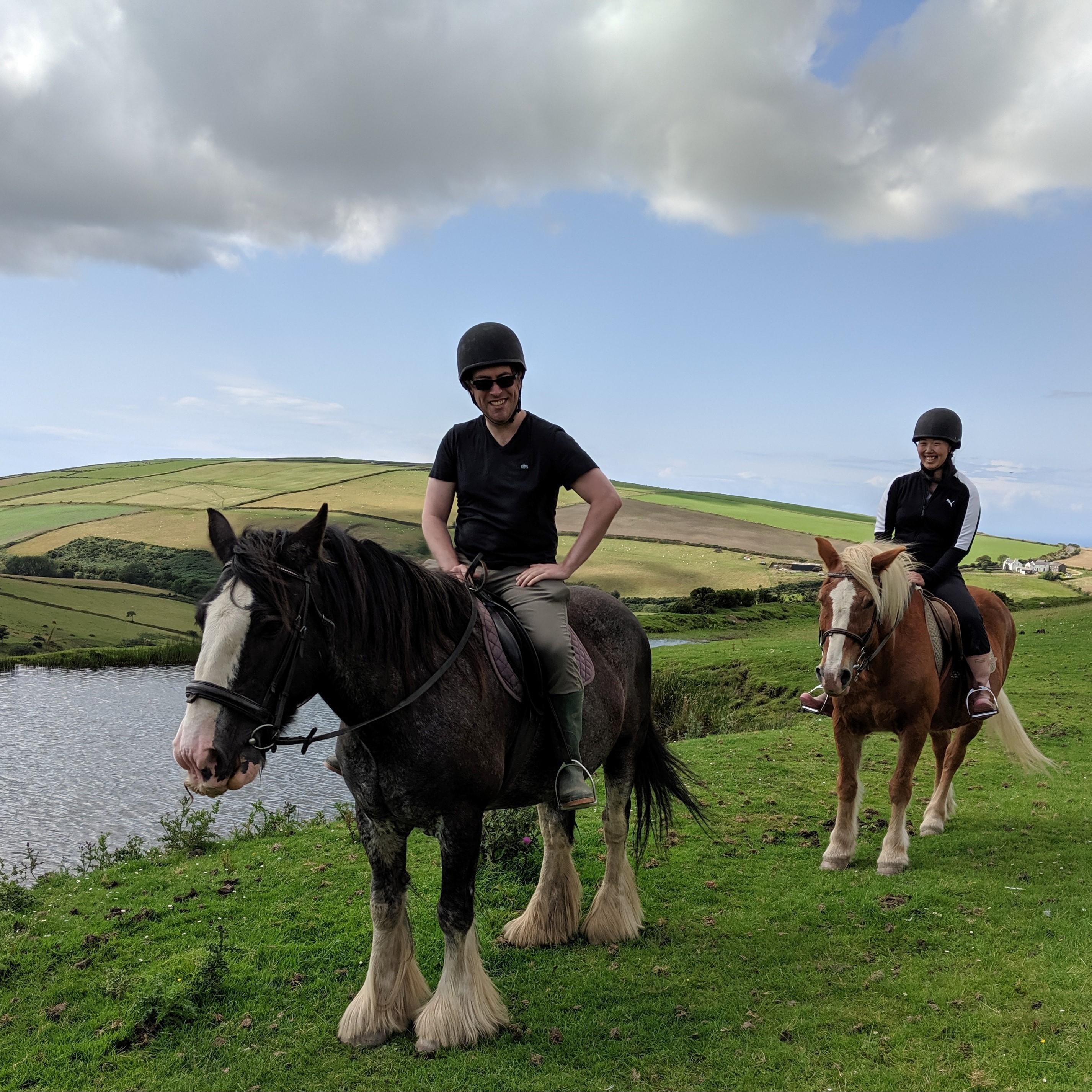 Horseback riding, Jenny had no idea Nick literally had the ring in his pocket.
