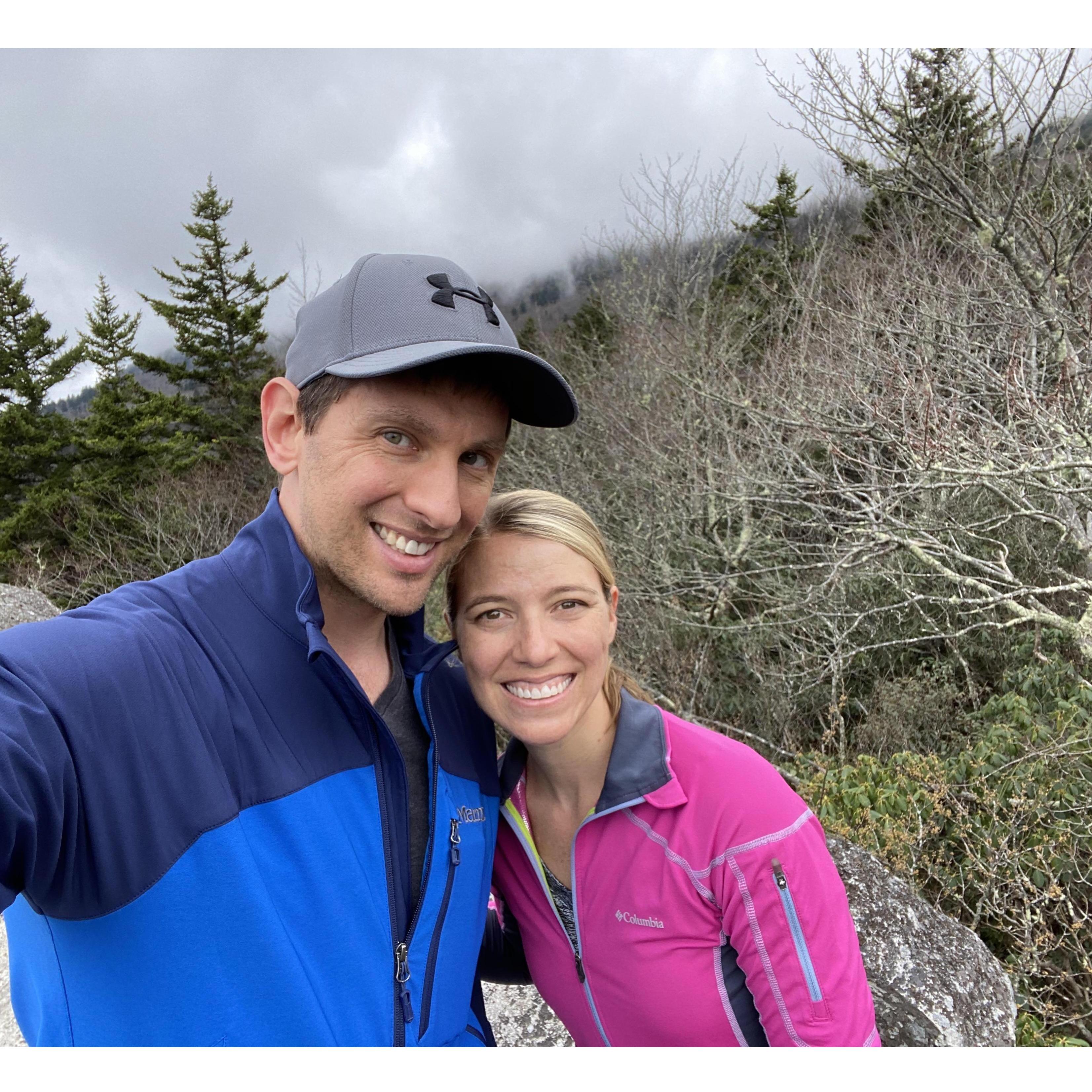Hiking on Grandfather Mountain, NC