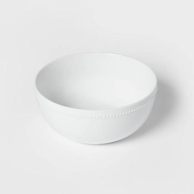 128oz Ceramic Beaded Serving Bowl White - Threshold™
