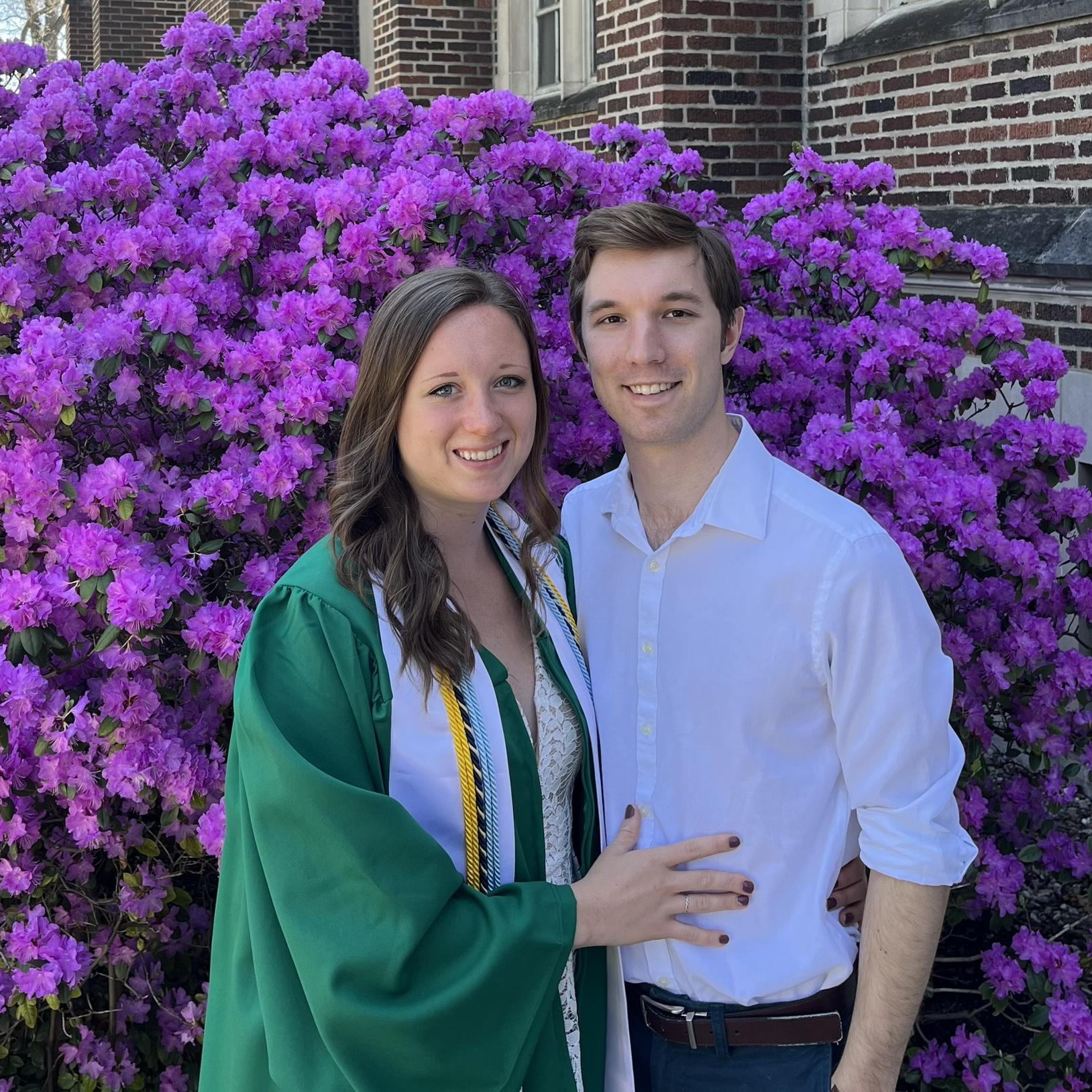 Maddie graduated from MSU in 2022, and Ian was there to support her.