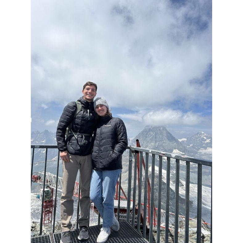 on top of the Matterhorn in Zermatt, Switzerland - July 2023