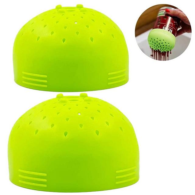 Multifunctional Micro Kitchen Colander Made From Silicone Portable Multi-Use Mini Colander For Drain Chickpeas Kidney Beans And Tinned Fruit, Quick Draining Strain and Contain Food (Green)