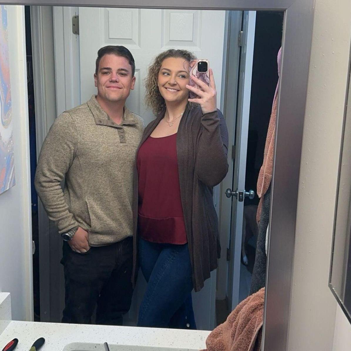 One of our first pictures together in our first apartment! This place will always hold a special place in my heart, even if the sink leaked 4 different times and the AC went out twice!