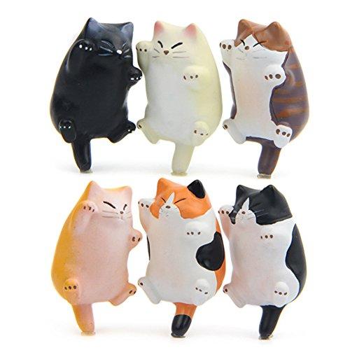 CHICHIC 6 Pack Fun Cat Refrigerator Magnets Office Magnet, Kitchen Toy Decor Fridge Cat Ornament, Perfect for Whiteboard, Refrigerator, Map, Notes, Calendar, Gift for Lady Cats Lovers Novelty Butt