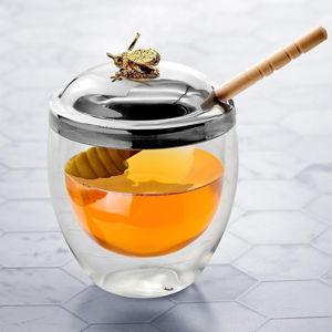 Godinger: Double Walled Honey Jar with Dipper