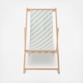 Wood & Cotton Deck Chair