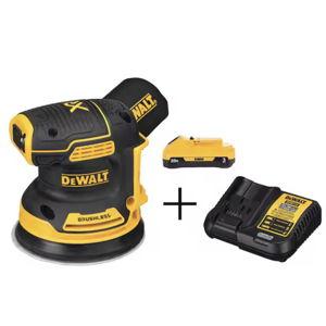 20V MAX XR Cordless Brushless 5 in. Random Orbital Sander, (1) 20V Lithium-Ion 3.0Ah Battery, and 12V-20V MAX Charger