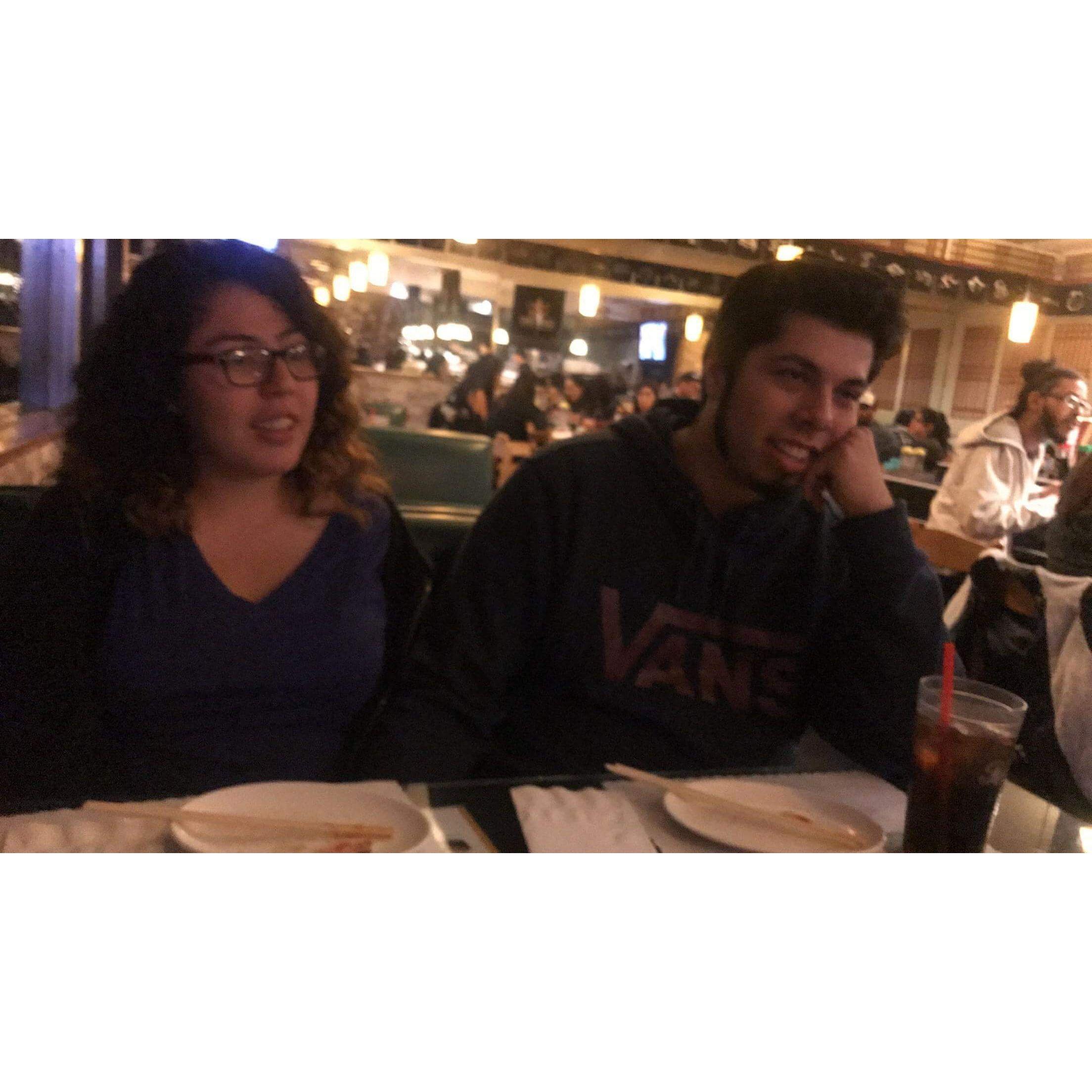 Cesar's friend took this photo of us when I met them for the first time ever