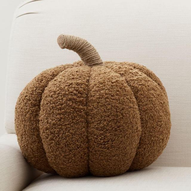 Cozy Pumpkin Pillow, 9.5 x 14", Tobacco