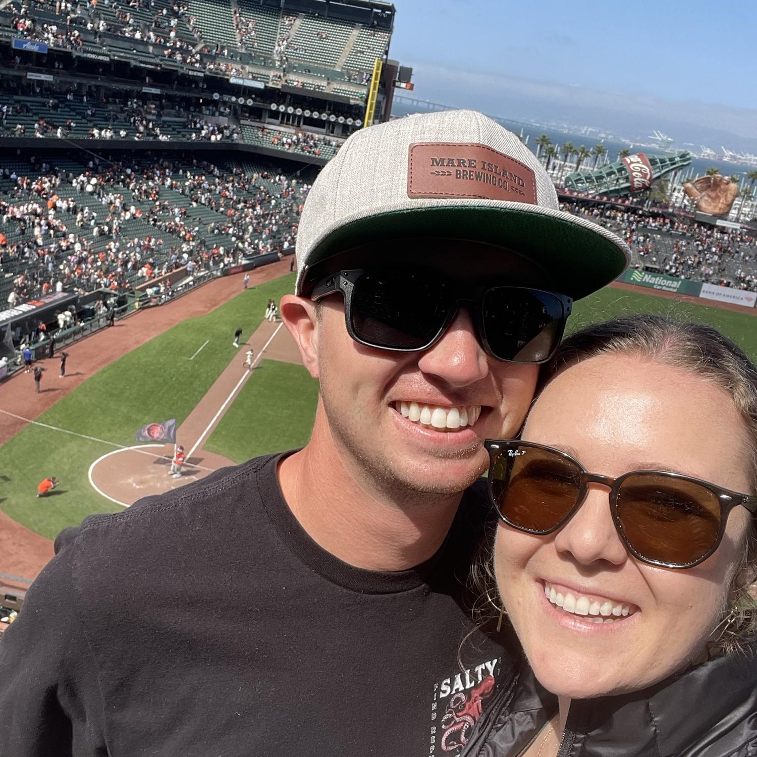 A special weekend trip to San Francisco to look at rings and went to a Giants game!