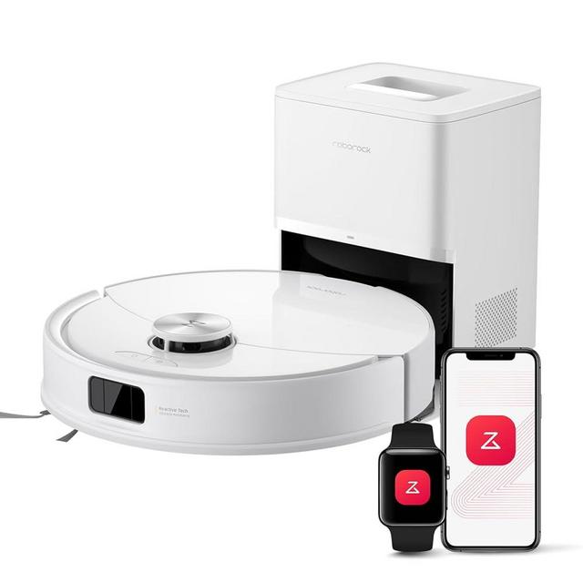 roborock Q10 S5+ Robot Vacuum and Mop with Self-Emptying, 10,000Pa Suction, Upgraded from Q8 max+, Obstacle Avoidance, Sonic Mopping, Dual Anti-Tangle Design, Auto Mop Lifting, Ideal for Pet Hair