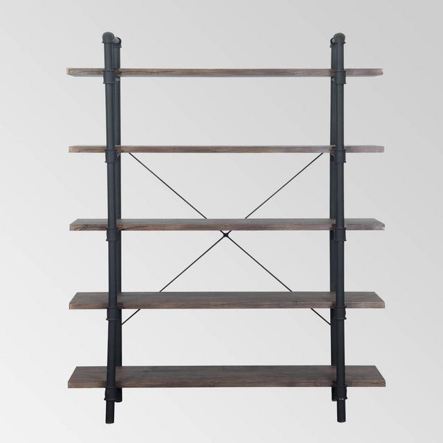 70" Kodiak Industrial 5 Tier Shelf Dark Brown - Christopher Knight Home