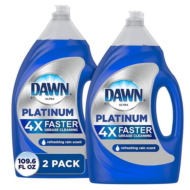 Dawn Platinum Dishwashing Liquid Dish Soap, Refreshing Rain Scent, 54.9 fl oz (Pack of 2)