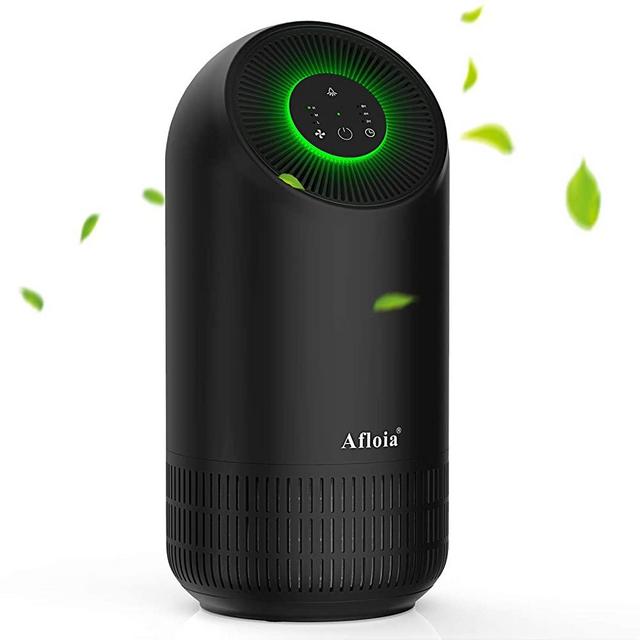 Afloia Air Purifier for Home Allergies and Pets Hair Smokers in Bedroom H13 True HEPA Filter, 24db Filtration System Cleaner Odor Eliminators, Remove 99.97% Smoke Dust Mold Pollen, Black,Model: Fillo