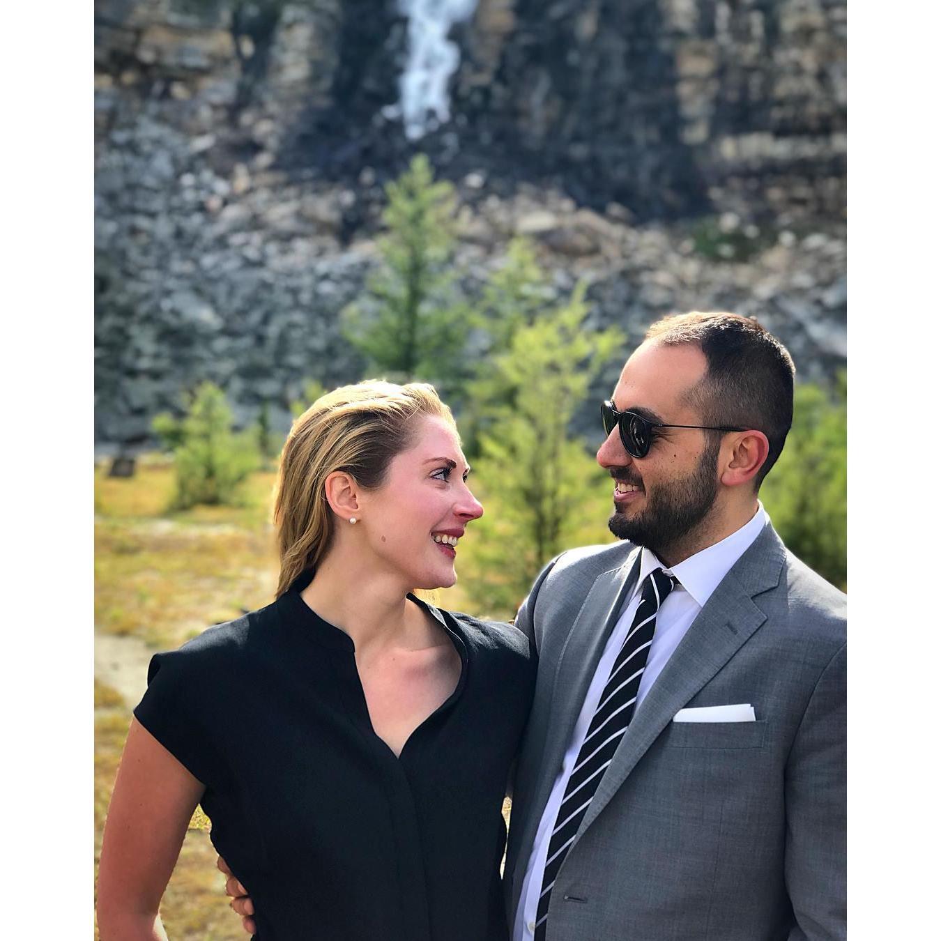 At a friend's wedding in Alberta in 2018.