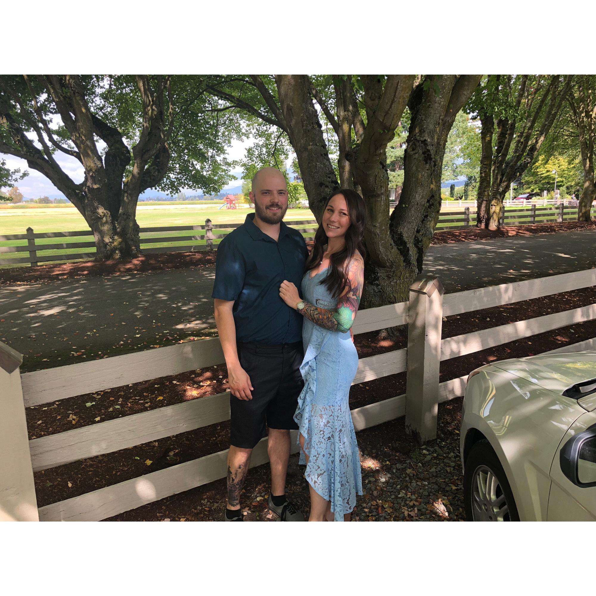 At a friends wedding, August 2019