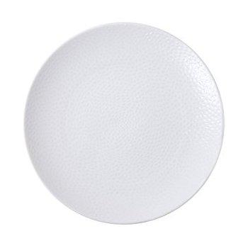 D&V 6 Piece Cobble TechnoCeram Dinnerware Plate Set, 8.25", Matte White