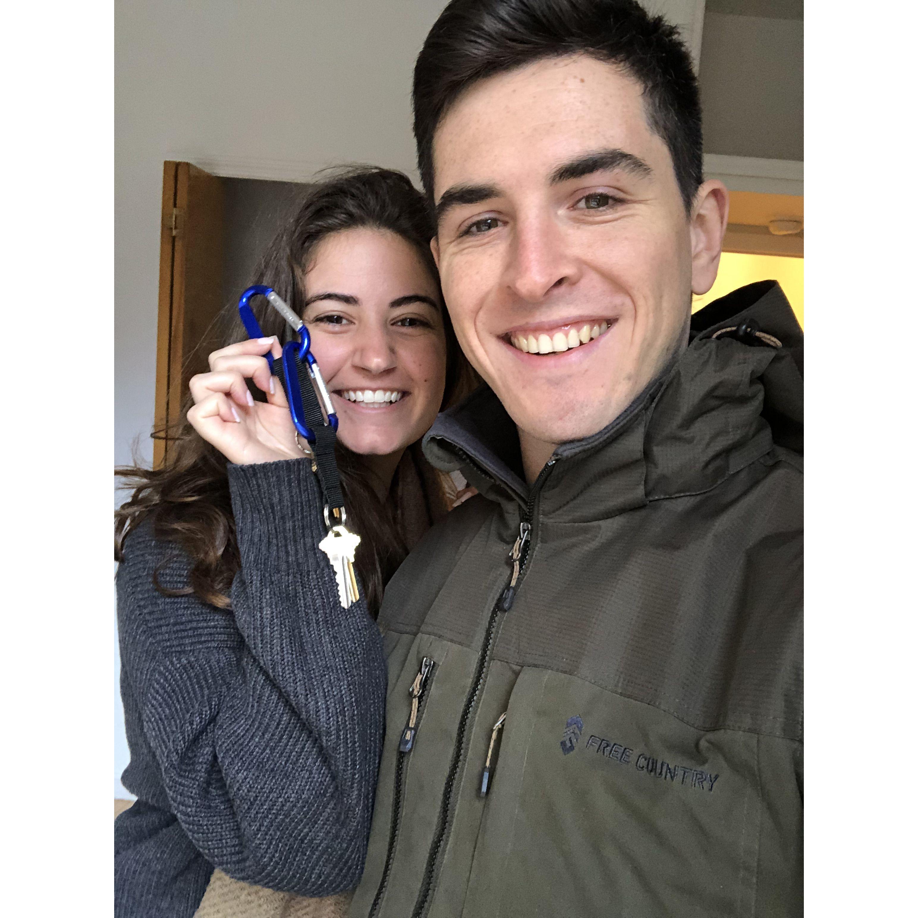 Moving in to our first apartment together!