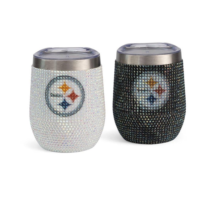 The Memory Company Officially Licensed NFL Game Day Tumbler - 40oz Stainless Steel Double-Wall Insulated Team Color Bling Cup with Team Logo, NFL Licensed Sports Travel Mug with Lid & Straw