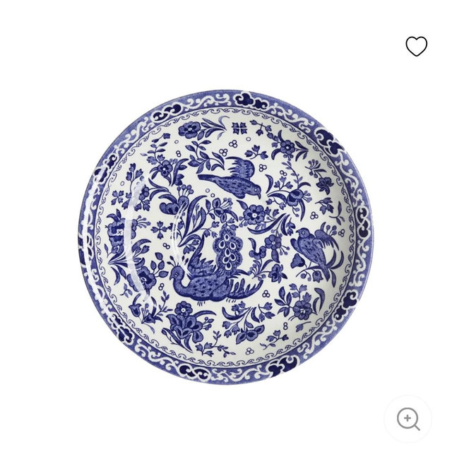 Blue Regal Peacock Breakfast Saucer