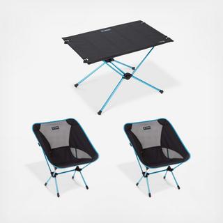 3-Piece Table One & Chair One Set