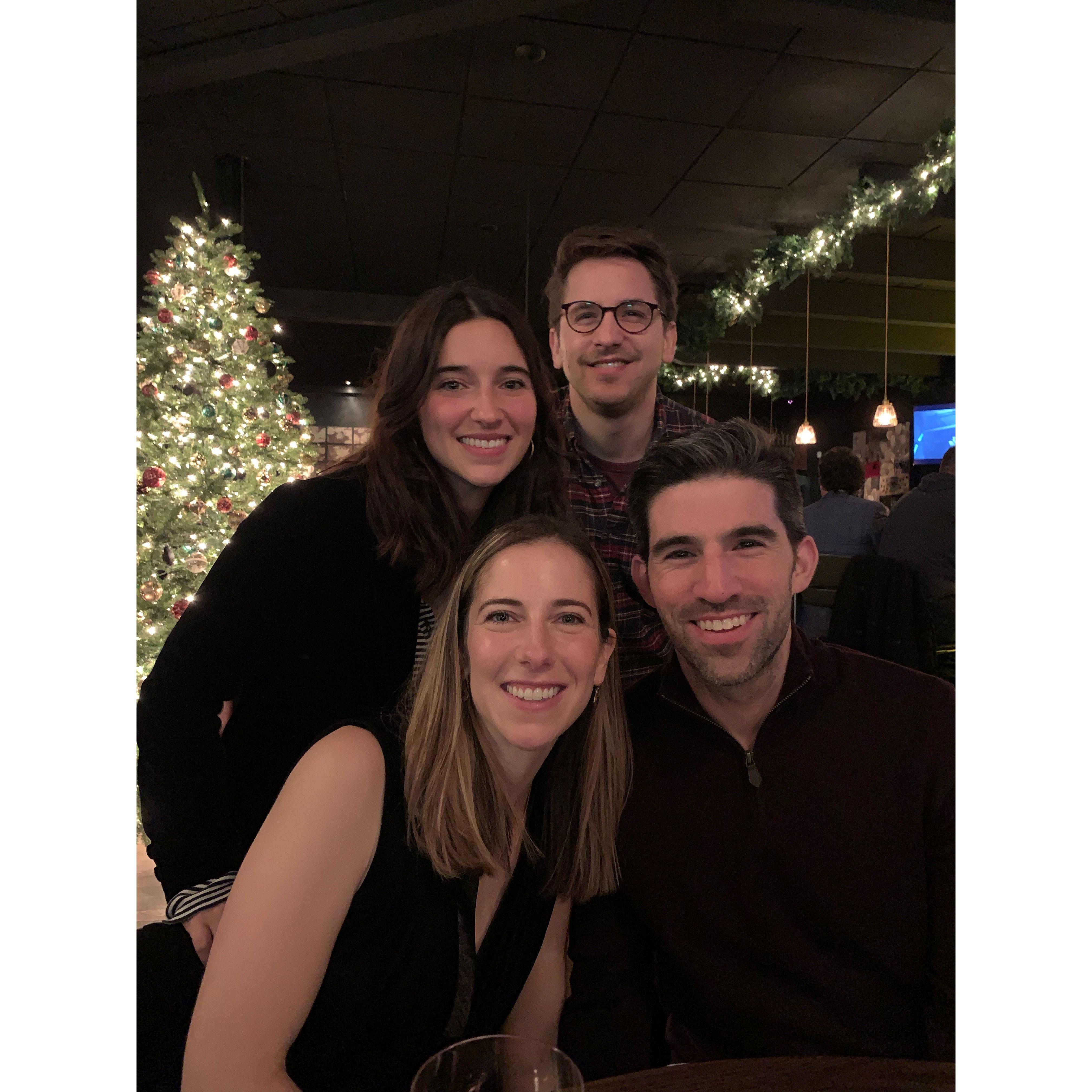 Post-engagement holiday dinner with the fam.
