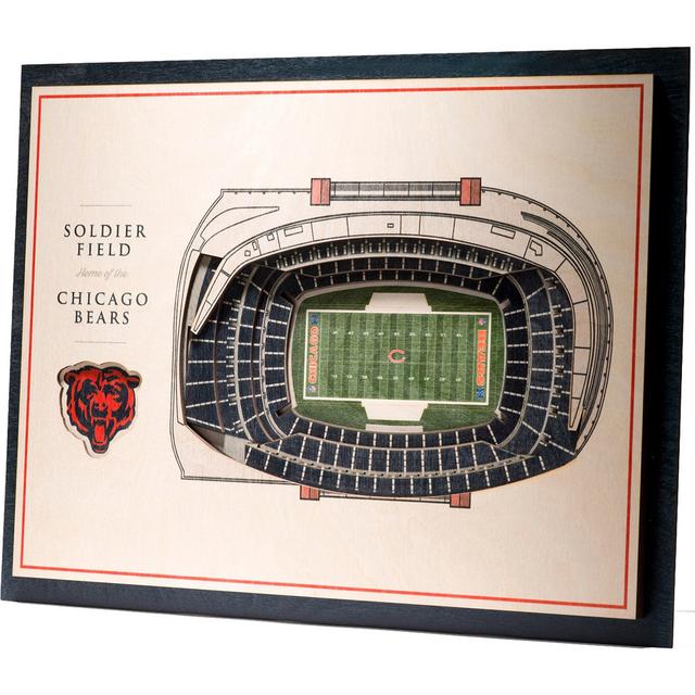 Chicago Bears 17'' x 13'' 5-Layer StadiumViews 3D Wall Art