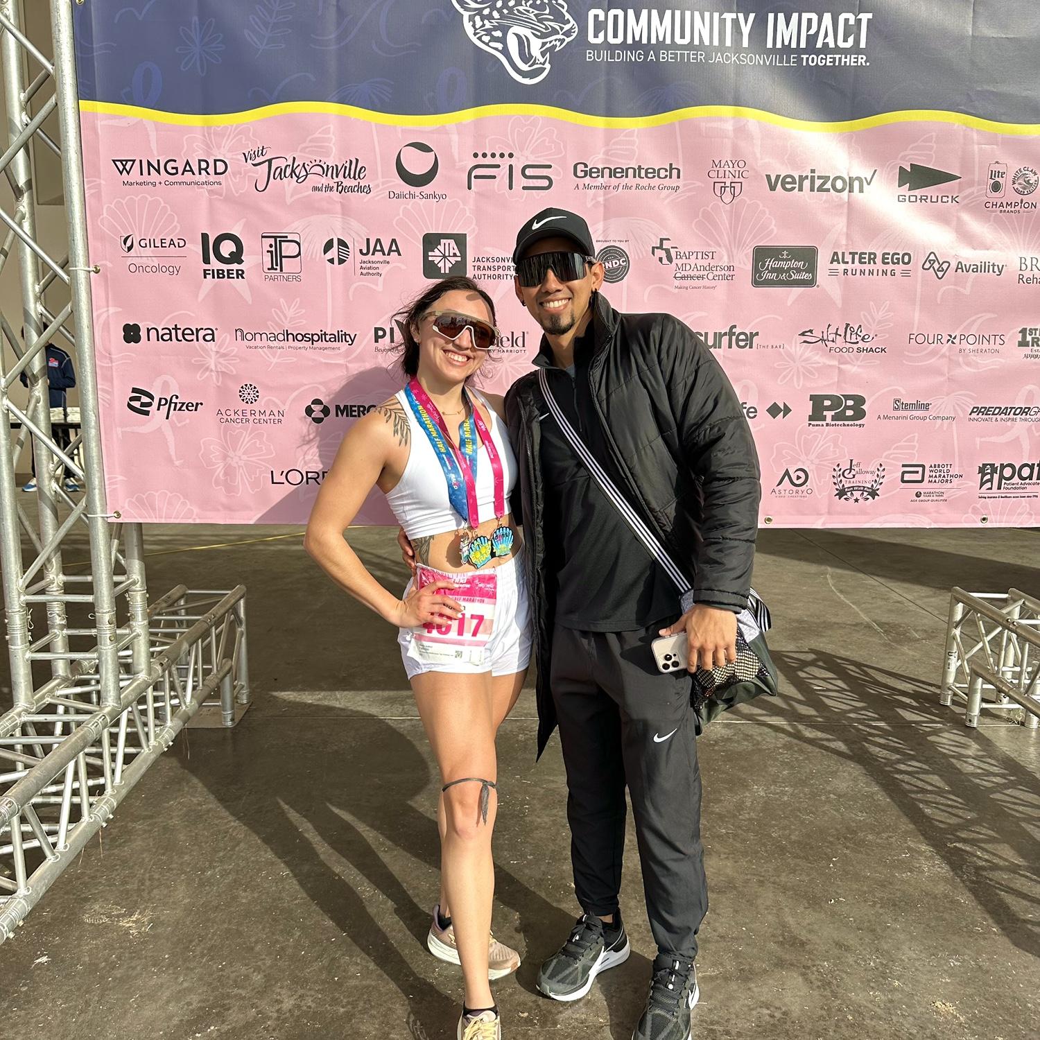 My #1 fan at my first half marathon