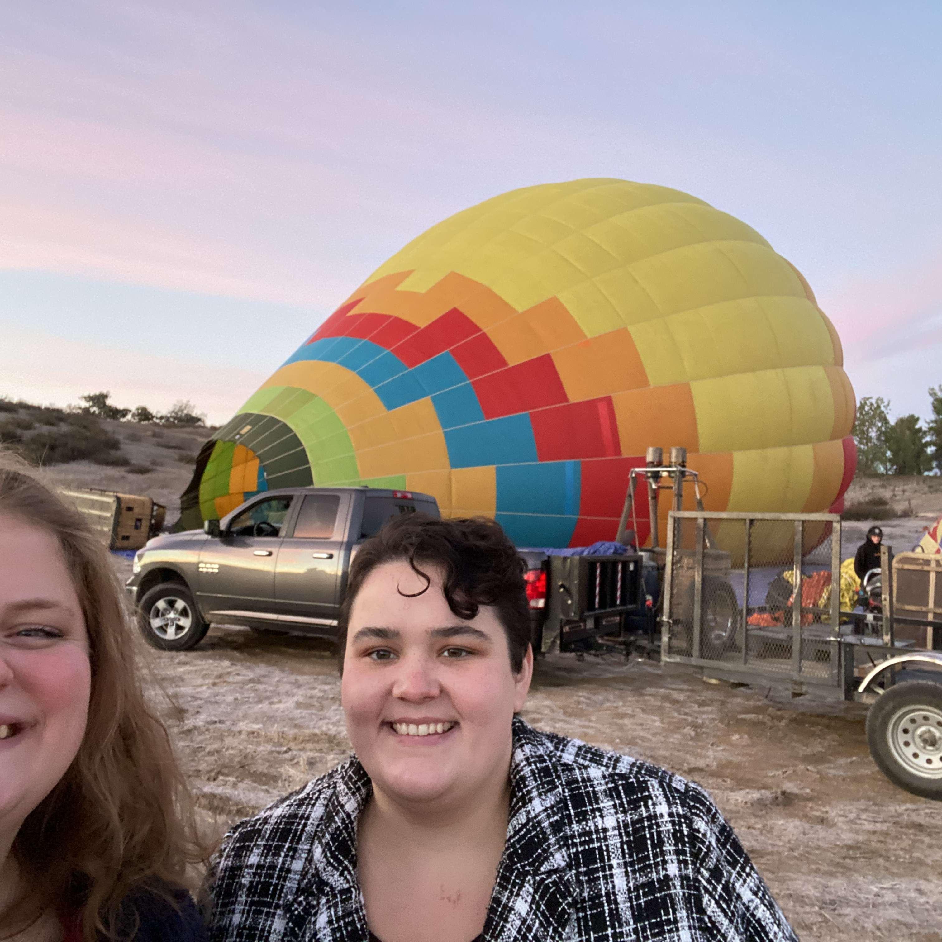 Our first times in a hot air balloon, and where Nina proposed to Tavala!