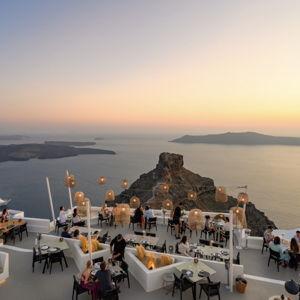 Sunset Dinner in Santorini