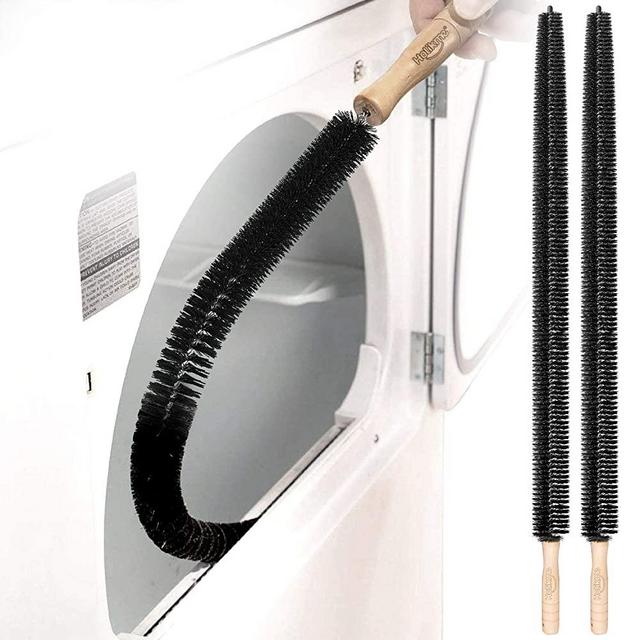 Holikme Dryer Vent Cleaner Kit 2 Pack Dryer Lint Brush Vent Trap Cleaner Long Flexible Refrigerator Coil Brush 30 Inch