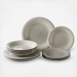 Color Loop 12-Piece Dinnerware Set, Service for 4