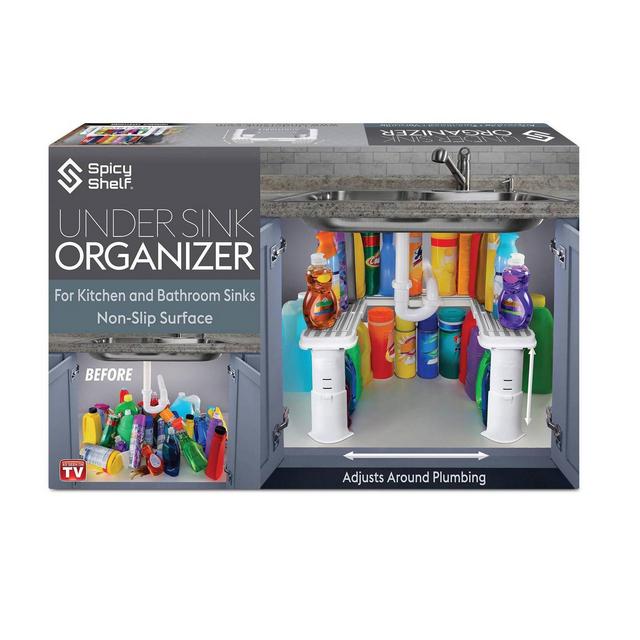 Spicy Shelf Under Sink Organizer White