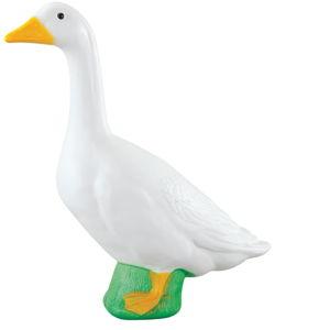 Fox Valley Traders Official Gaggleville 23" Large White Goose, Plastic Garden Décor, Vibrant and Clean Painted Goose Feet - Indoor or Outdoor Decorative Figurine for Garden, Patio, or Entryway Accent