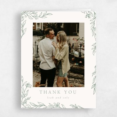 Green Portrait Wedding Thank You - Fiora Photo