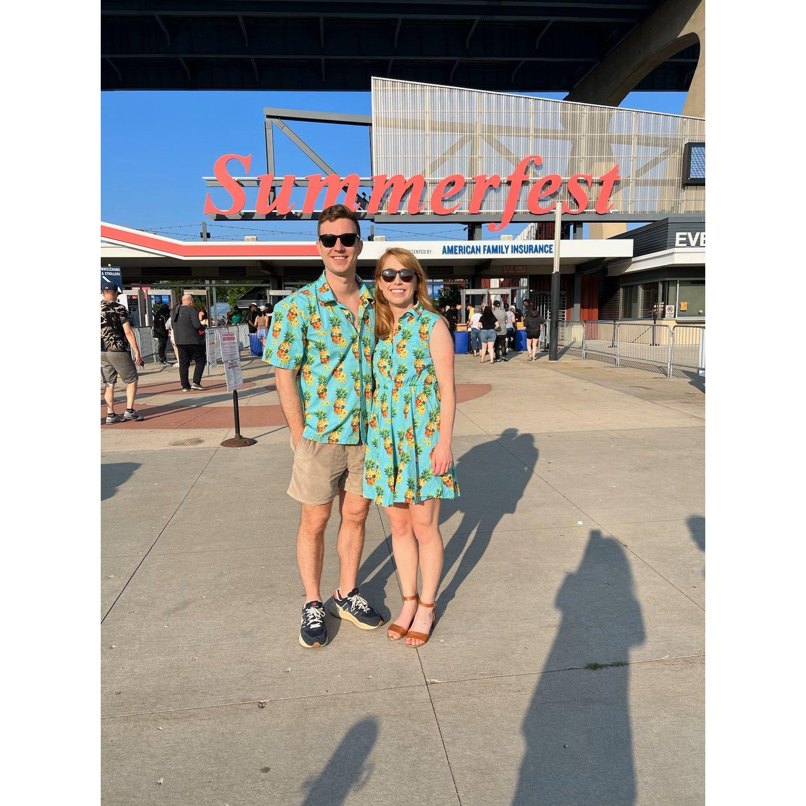 June 2023 - Nothing says you are falling in love like agreeing to wear matching outfits with your girlfriend out in public :)