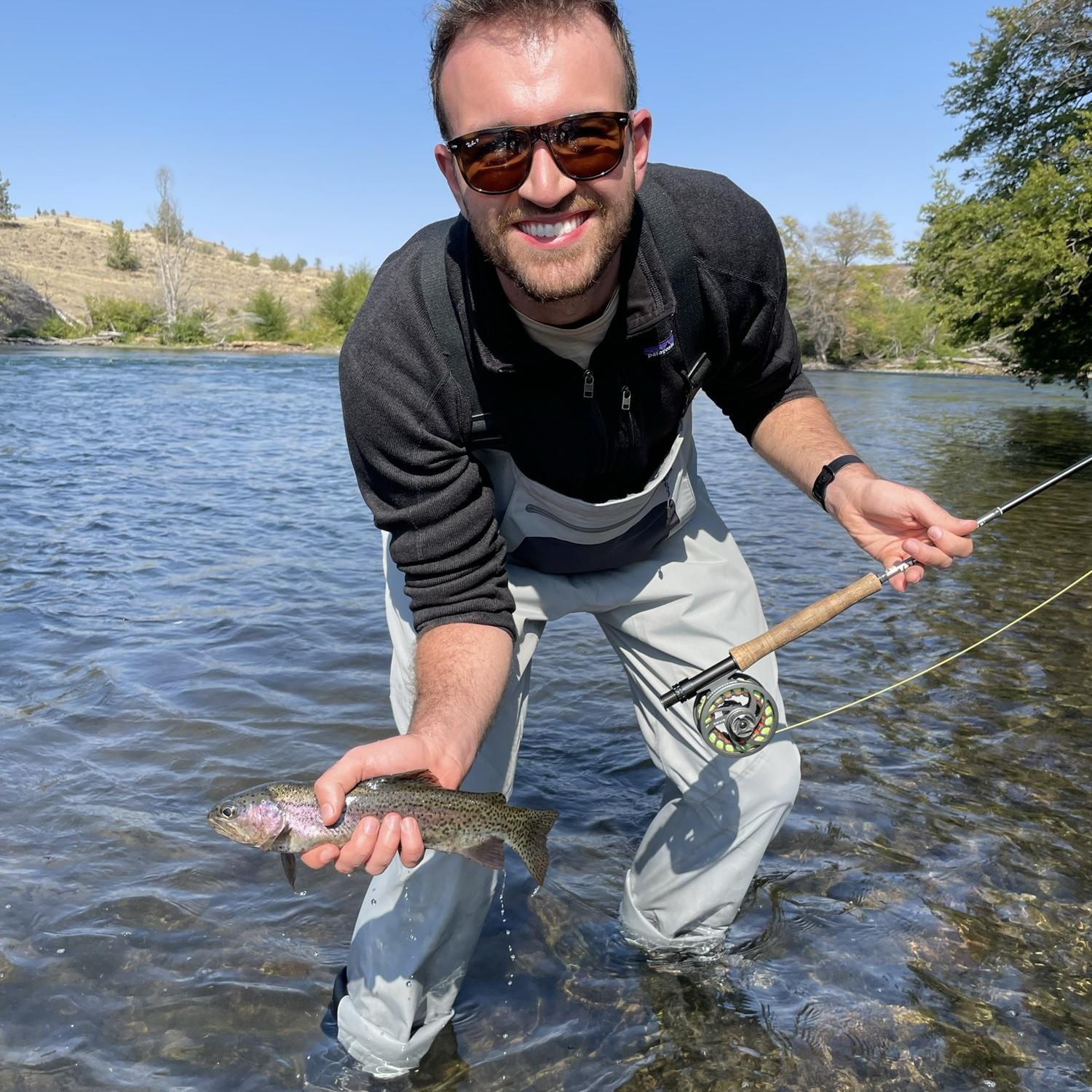 Slater’s smaller fish on the Deschutes River 😉