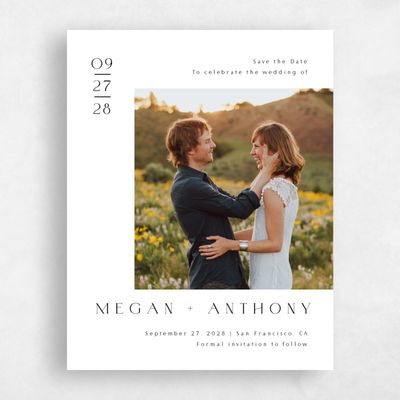 White Wedding Save the Date - Avinyo Photo