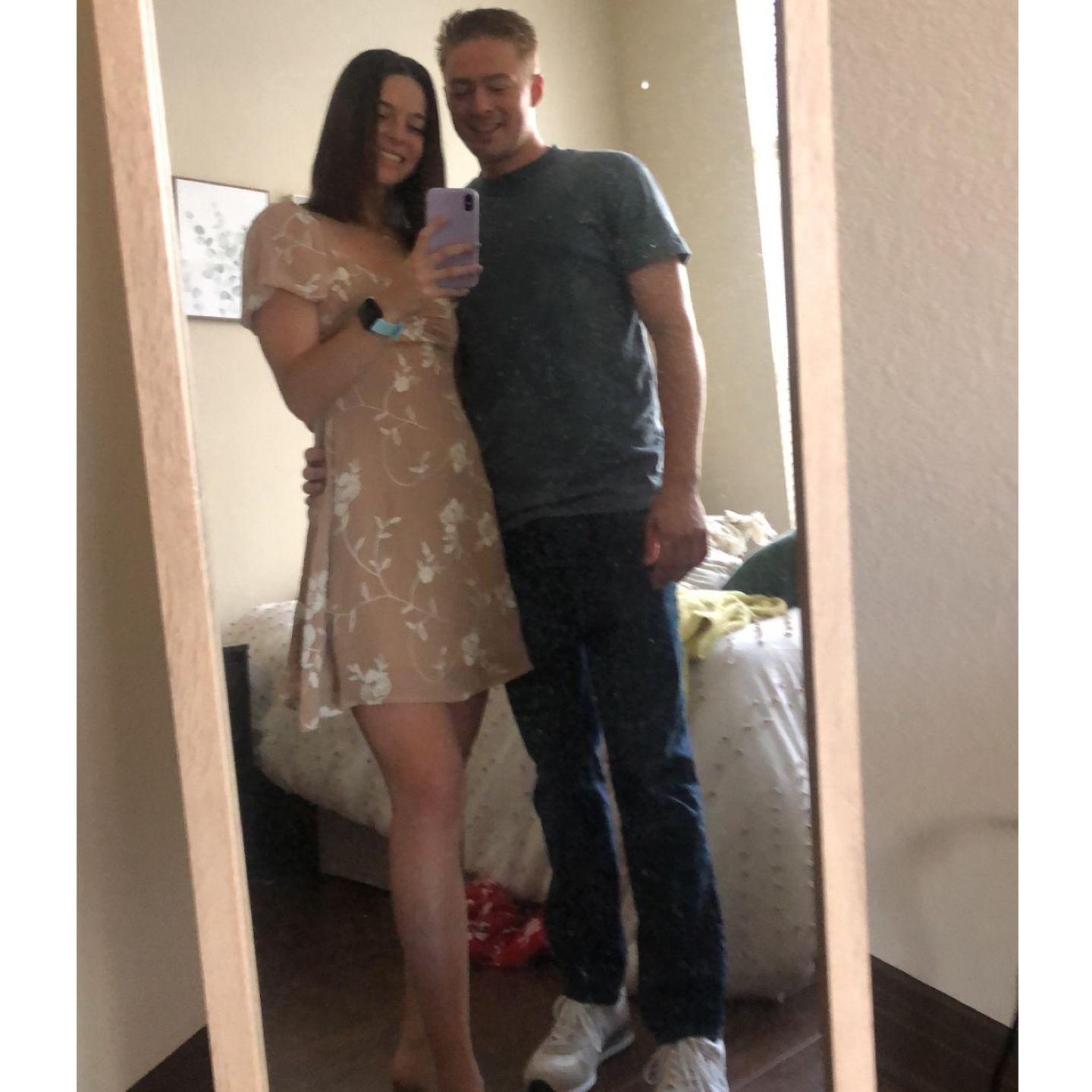 Our first time going to church together. We were an unofficial couple, but being able to practice our faith together played a huge part in our relationship!