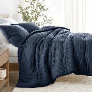 Waffle Textured Down Alternative Comforter Set | Linens & Hutch (Navy)