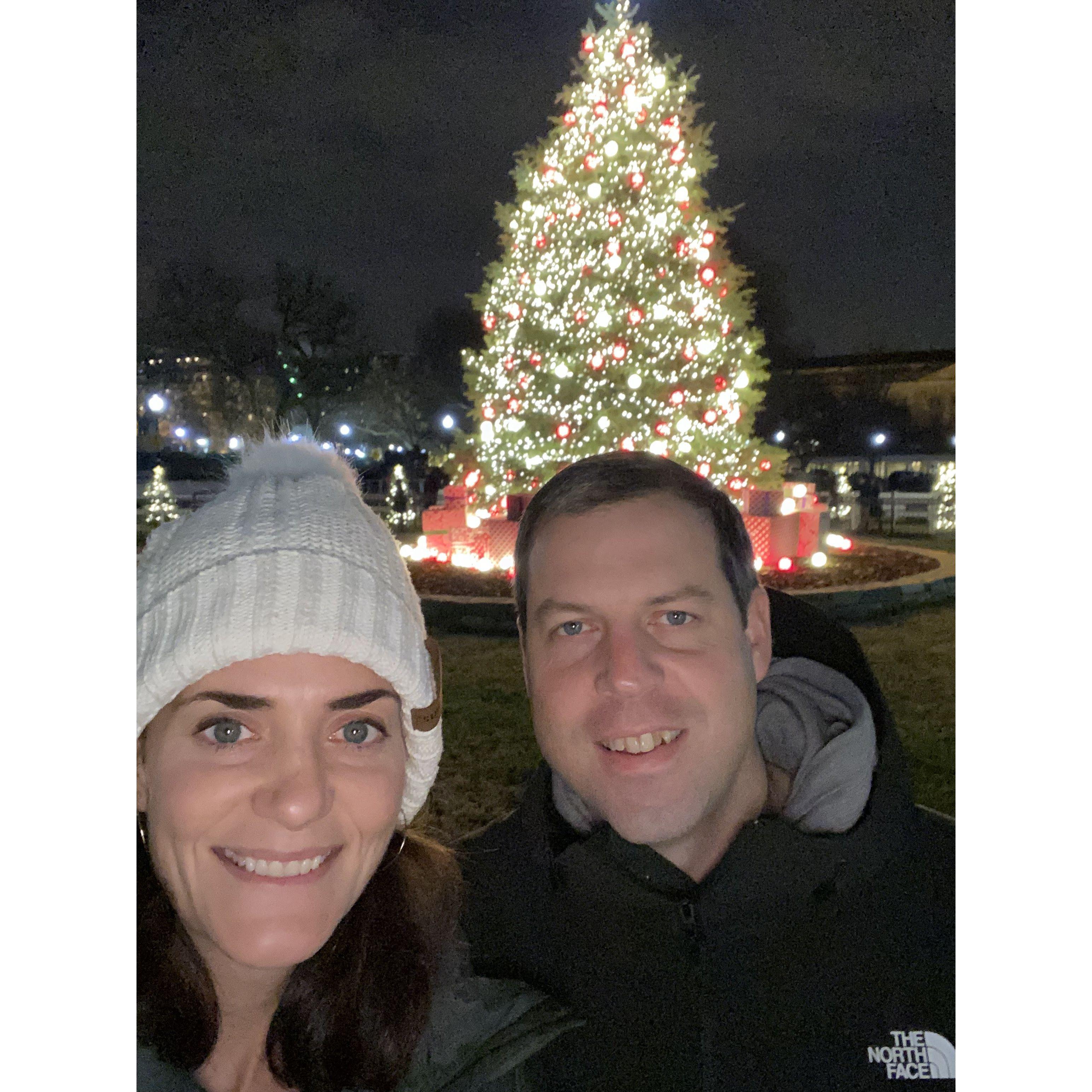 cold date night at the National Christmas Tree