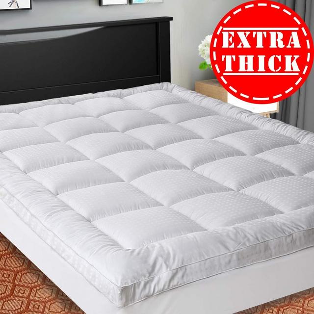 Extra Thick King Mattress Pillow Top Topper Cooling Mattress Pad Cover