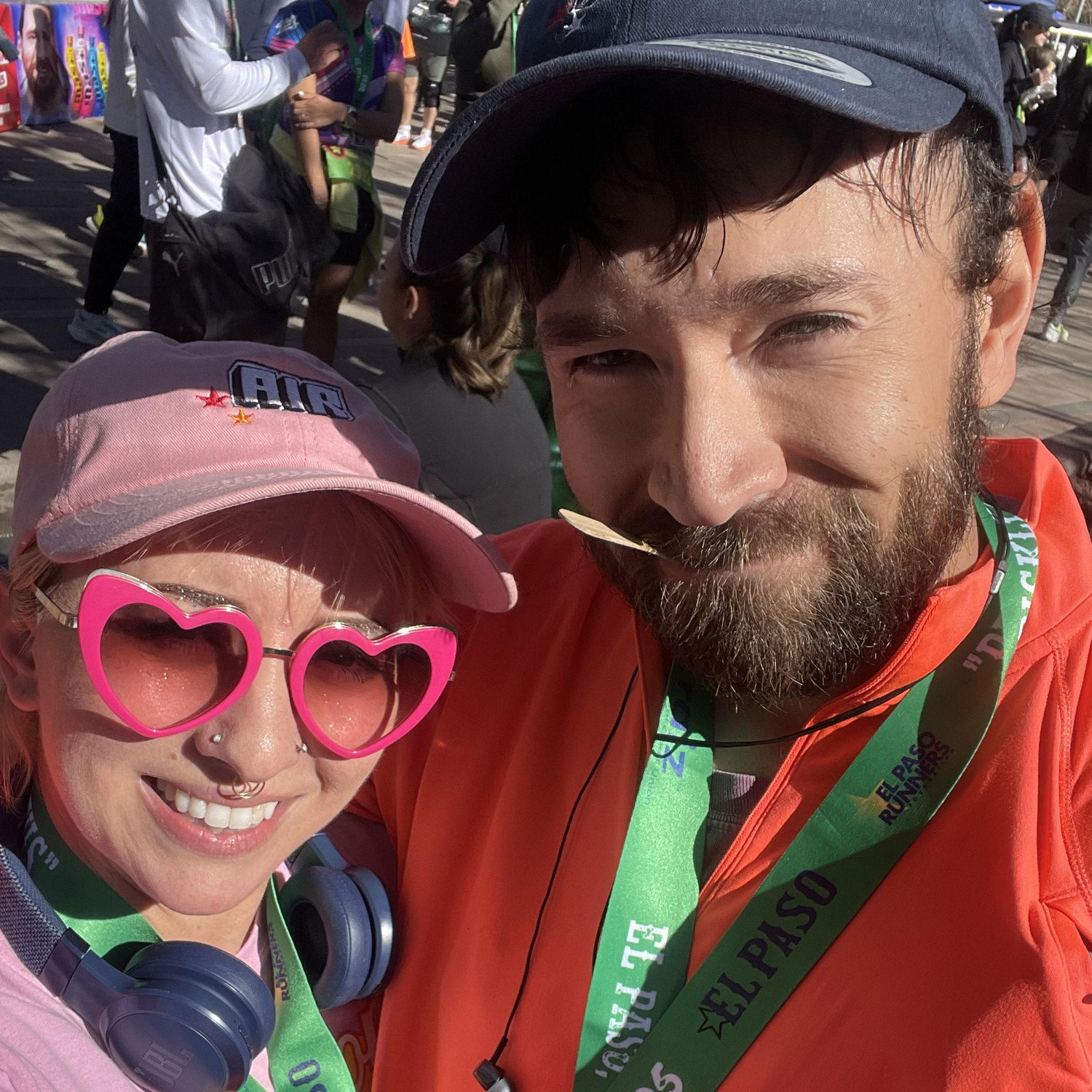 Us after finishing the El Paso Half Marathon in 2025!