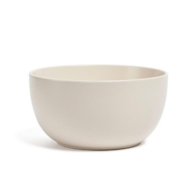 over&back 2.3qt Coupe Hand-Finished Stoneware Tall Serving Bowl Semi-Matte Ivory: Microwave & Dishwasher-Safe, Off-White