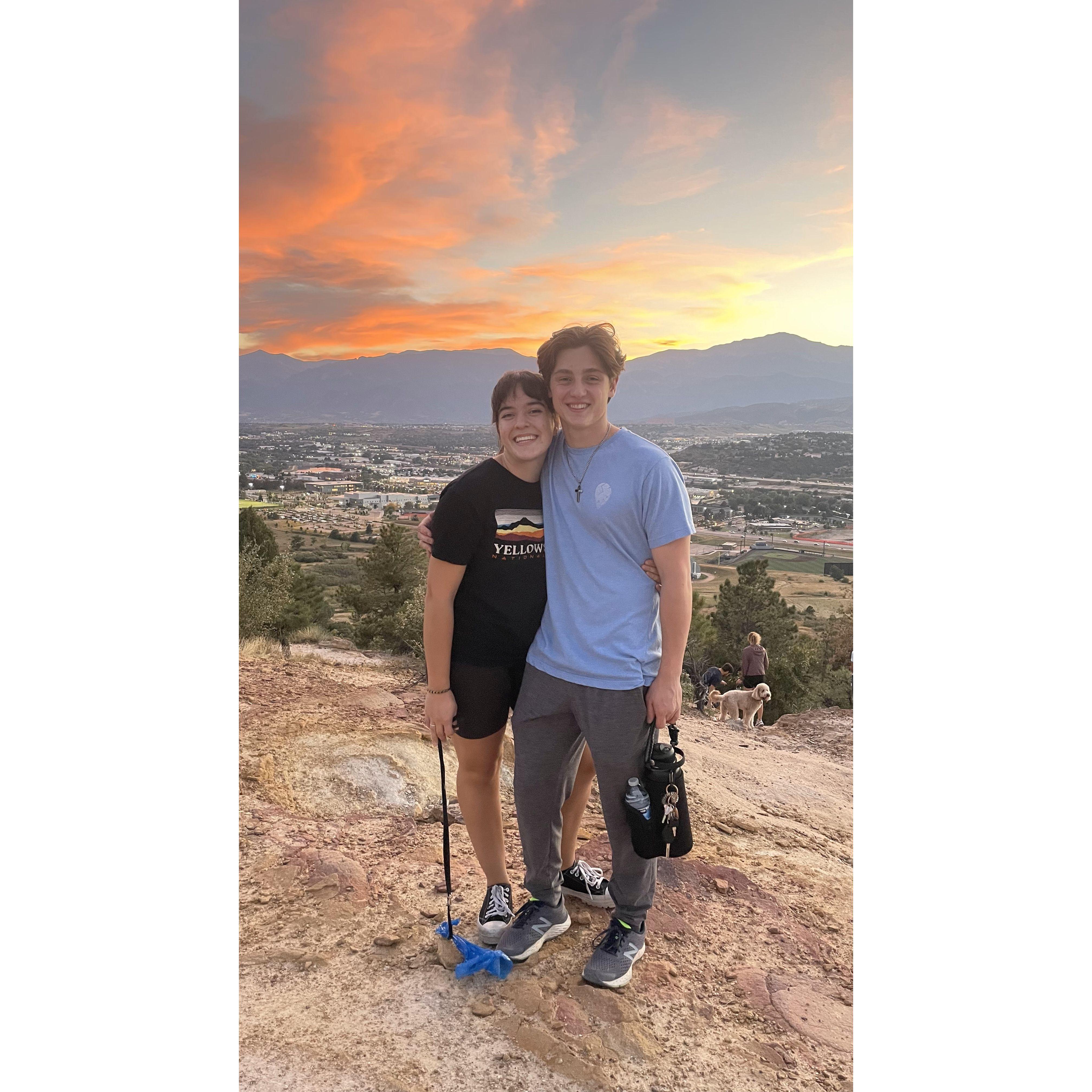 hiking with friends